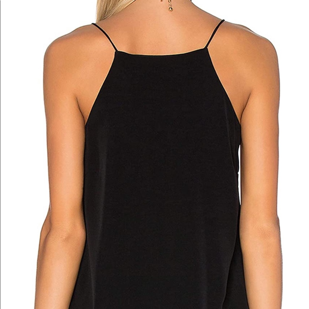 Black Lace-Trim Spaghetti Strap Tank Top - Picture 3 of 4